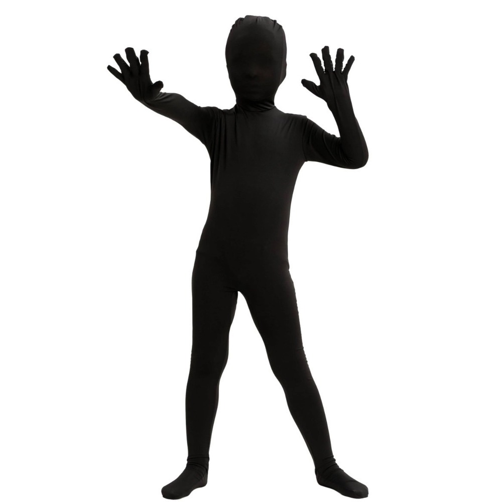 spooktacular creations second skin black morph suit, kids size large (10-12 yrs)